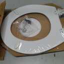 BEMIS 500EC 390 Toilet Seat with Easy Clean & Change Hinges, 1 Pack Round, Cotton White