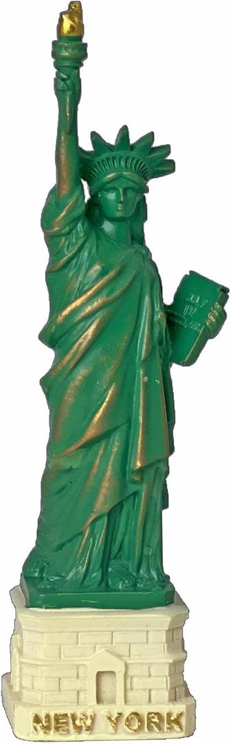 Mini Statue of Liberty Figurine with Copper Tint; Statue of Liberty Souvenir (4 Inches)