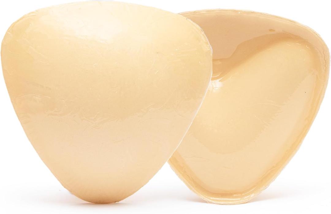 Double-Sided Adhesive Bra Inserts Pads for Women | Push-Up, Reusable & Waterproof Lift Cups for Bikinis, Bras & Swimwear (Nude, Large) (L)