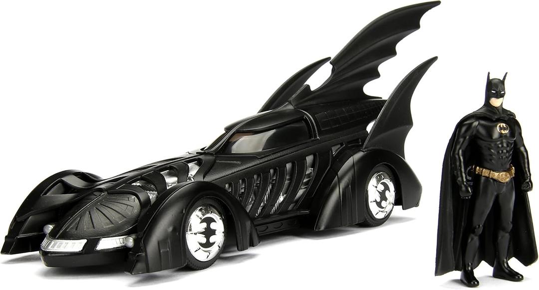 Jada DC Comics Batman Forever Batmobile & Batman Figure 1:24 Die - Cast Vehicle with Figure