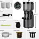 Artemo Cold Press Juicer 7.1" Large Feed Chute, 3-in-1 Cold Press Juicer