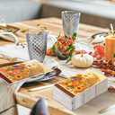 Generic 100Pcs Fall Guest Napkin Autumn Pumpkin Maple Leaf Disposable Paper Napkin Decorative Party Dinner Hand Napkin for Thanksgiving Harvest Home Kitchen Bathroom Party Supplies