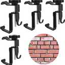 Heavy Duty Brick Clips for Hanging Outdoor Stainless Steel No Drill Brick Hooks Adjustable 1.77-3.14in Picture Hangers (4 PCS)