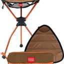 GRAND TRUNK Compass 360 XT Extra Tall Swivel Stool Portable Outdoor Seat for Camping Travel and Everyday Use Brown