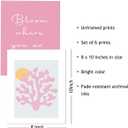 4 x 6Pcs Funny Pink Wall Decor for Girls Dorm, Flower Market Posters Prints Aesthetic Bedroom Wall Art for Dorm Living Room, Pink Poster, Unframed, 8 x 10 Inch -A09