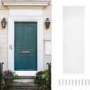 uxcell Door Kick Plate, 10 x 34 Inches Anodized Aluminum Kick Plate Door Plate, 1.5mm (1/16 Inch) Thickness, for Exterior Front Door or Back Door, White (Single Pack)