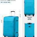 Hanke 28 Inch Luggage with Spinner Wheels Expandable Large Suitcase with Wheels Softside Check in Luggage Rolling Suitcase with Lock Lightweight Travel Luggage for Men and Women.(Caribbean Blue)