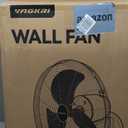 VAGKRI Wall Mount Fan, 20 Inch High Velocity Metal Oscillating Fan, 3 Speeds, 5300CFM Industrial Wall Fan for Home Office Patio Garage Factory Greenhouse Warehouse Farm