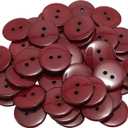 Lilaly 50 PCS 3/4 inch Buttons for Crafts, 2 Holes Resin Dark Red Buttons, for Sewing Children Sweater DIY Crafts Scrapbooking (Dark Red)