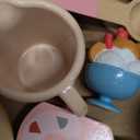 Toyssa Wooden Tea Party Set for Little Girls Toys Toddler Tea Set with Storage Cupcake Stand & Play Kitchen Accessories, Wooden Toys for Toddlers 3 4 5 6 Years Old, Birthday Kids Girls Gifts