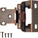 1/2" Overlay Partial Wrap Bronz Cabinet Hinges, Oil Rubbed Bronze Self Closing Cabinet Hinge for Kitchen Cabinet Doors,20 Pack (10 Pairs)