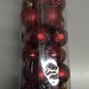 XmasExp 24ct Christmas Ball Ornaments Shatterproof Xmas Tree Hanging Balls Decorations Perfect for Holiday Wedding Christmas Decor(2.36"/60mm, Burgundy) (Burgandy)