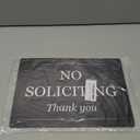 A4 Sign: NO SOLICITING Thank You  3mm Aluminium Composite, UV Printed, Outdoor Use, Easy Mounting with Four Screw Holes