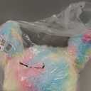 Holawakaka Shaggy Reading Pillow for Bed and Sofa Couch Sitting Up, Tie Dye Backrest Pillows with Arms for Kids Teens Adults, Back Support Cushion for Lounging, Watching TV, Working on Laptop (Multicolor)