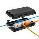 Outdoor Electrical Box(9.05x6.61x2.67inch), IP54 Waterproof Extension Cord Cover 9 Cable Entry Ports Connection Hider Box Safety Protector, Protect Plug, Holiday Light, Timer,and Power Strip, Black