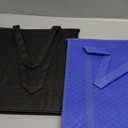 2PCS Refrigerator Grocery Bag,Cooler Bag,Zipper,Black,Blue