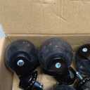 RidRed Office Chair Wheels Replacement Heavy Duty 2 Inch Roller Blade Wheels for Carpet Hardwood Floors,Support 2000 LB, Rubber Rollerblade Desk Chair Casters, Standard Stem Universal Fit, Set of 5 (Transparent Black)