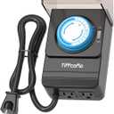 TiFFCOFiO Outdoor Heavy Duty Mechanical Timer Outlet Waterproof, 15 Minutes Intervals, 24 Hour Outdoor Pool Pump Timer with 2FT Cord, 2 Grounded Outlets for Outdoor Lights, 15A/1875W