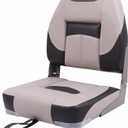 Deckpro Deluxe Low Back Boat Seat, Fold-Down Fishing Boat Seat Grey/Charcoal