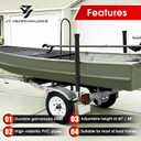JY PERFORMANCE Boat Trailer Guide-ons, 40"/48" Adjustable, Rustproof Electro-Galvanized Steel Trailer Guide ons, Trailer Guides with White PVC Pipes, for Ski Boat, Fishing Boat, Sailboat Trailer 2PCS