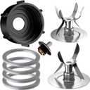 8-Piece Blender Replacement Parts Kit Compatible with Oster & Osterizer  4-Point Blade, Base Cap, Gaskets & Coupler Pin  Fits 5 & 6 Cup Jars  Not for In2uitive Series