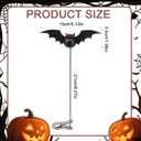 6pcs 3D Realistic Halloween Bat Decor for Yard, Outdoor Garden Stakes with Poles Garden Ornaments for Outdoor Lawn Patio Halloween Party