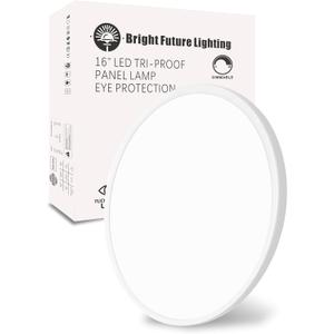 1Pack 16 Inch Dimmable LED Flush Mount Ceiling Light Panel,32W 3480LM,3000K/4000K/6000K CCT Selectable,Ultra Thin Round White Ceiling Light Fixture for Hallway Kitchen Bedroom Home Office Bathroom