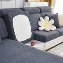 Universal Sectional Couch Cover, Stretch Individual Slip Covers for Sofa, Replacement Sofa Cushions L Shape, Seat Cover for Couch, Chaise Lounge Furniture Protector(Dark Gray,Large Single Seat Cover)