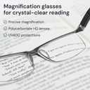 Gaoye +2.0 Executive Style Reading Glasses Men - Durable Readers with Blue Light Filtering - Comfortable Fit with TR90 Frames