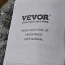 VEVOR Extendable Steel Truck Ladder Rack - 800 lbs Capacity, 46-71 inch, Non-Drilling for Kayak, Surfboard, Lumber, Ladder