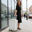 Front Pocket Carry On Luggage 22x14x9 Airline Approved, White, 20''-UF