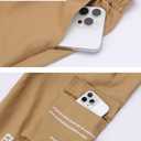 Boys Cargo Jogger Pants - Elastic Waist Casual Sweatpants, Teenage Relaxed Fit Workwear Pants with Pockets (12-13 Years, Khaki)