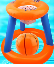 Inflatable 2-IN-1 Game Basketball & Ring Toss, 21.65in x 19.69in