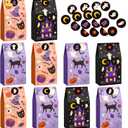 HOUSE OF PARTY Halloween Treats Bags - 24 Pcs | Wicked Cute Paper Treat Bags | Candy Bags with Stickers for Party Favor Supplies,Treats, Snacks