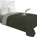 Easy-Going 100% Waterproof Dog Bed Cover Reversible Leak Proof Couch Cover Washable Sofa Cover Furniture Protector Blanket for Pets Kids Children Dog Cat (96x90 Inch, Army Green/Beige)