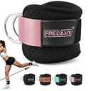 Frelaxy Ankle Straps for Cable Machine Comfortable & Durable Leg Straps for Kickbacks, Glute Workouts, and Lower Body Exercises Perforated Neoprene Padding & Tapered Fit (Pair, Mint)