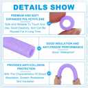 PATIKIL 2 Pcs Pipe Insulation Foam Tube, Heat Preservation Foam Pipe Tubing Covers 3/8" (10mm) ID x 3.3FT x 13/16" OD for Handle Heat Water Pipe Freeze Protection, Purple