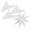 4 Pcs Nine Pointed Star Christmas Lanterns Lighted Hanging Decorations for Ceiling Parties Festive Events Easy Assembly Design for Convenient Storage