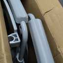 Drive Medical Folding Steel Bedside Commode Chair - Portable 3-in-1 Toilet Solution - Adjustable Height - 7.5 Qt Bucket Included - Durable Powder-Coated Steel Frame - Supports Up To 350 Lb (Grey)