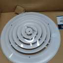 HVAC Premium 10'' [Neck Size] Round Steel Ceiling Diffuser - Easy Air Flow - HVAC Vent Duct Cover [White] - [Outer Dimensions: 14'']