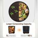 5L Electric Kitchen Composter, Indoor Countertop Compost Bin with Visible Window, Intelligent Humidity Sensor, LED Display, Odorless & Auto-Cleaning – Turns Food Waste into Pre-Compost