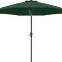 ABCCANOPY 10FT Patio Umbrella - Outdoor Waterproof Table Umbrella with Push Button Tilt and Crank, 8 Ribs UV Protection Pool Umbrella for Garden, Lawn, Deck & Backyard (Green)