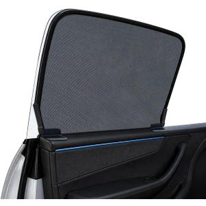 Frameless-Door Side Window Mesh Sunshades for Tesla Model Y Juniper 2025-2026, 4-Piece Set, Breathable UV Protection, Foldable Privacy Screens