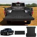Tailgate Mat Compatible with Ford F-150 2026 2025 2024 2023 2022 2021(No for Pro Access Tailgate or Work Surface Truck Tailgate Liner All Weather Protector TPE Durable Tailgate Cover Accessory-Black