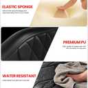 Premium Golf Cart Front Seat Replacement Cushion for Club Car Precedent, Club Car Seat Cushion Assembly Kit - Bottom Cushion & Backrest, Black (Without Armrest)