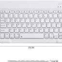 Ultra-Slim Bluetooth Keyboard Portable Mini Wireless Keyboard Rechargeable for Apple iPad iPhone Samsung Tablet Phone Smartphone iPadOS iOS Android (10 inch White)