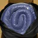 ROFIEJOX Waterproof Rocking Chair Cushion - Outdoor Oliven Fabric, High-Density Sponge, Durable Comfort Non-Slip Bottom Tufted Seat Pads with Ties, Oliven︱Dark Blue, 44x19x4 inch