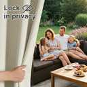 RYB HOME Extra Wide Outdoor Curtains for Patio Waterproof Heavy Duty Thermal Insulated in Summer Full Coverage Privacy for Porch, Cabana & Pool, W120 x L84, Beige, 1 Panel