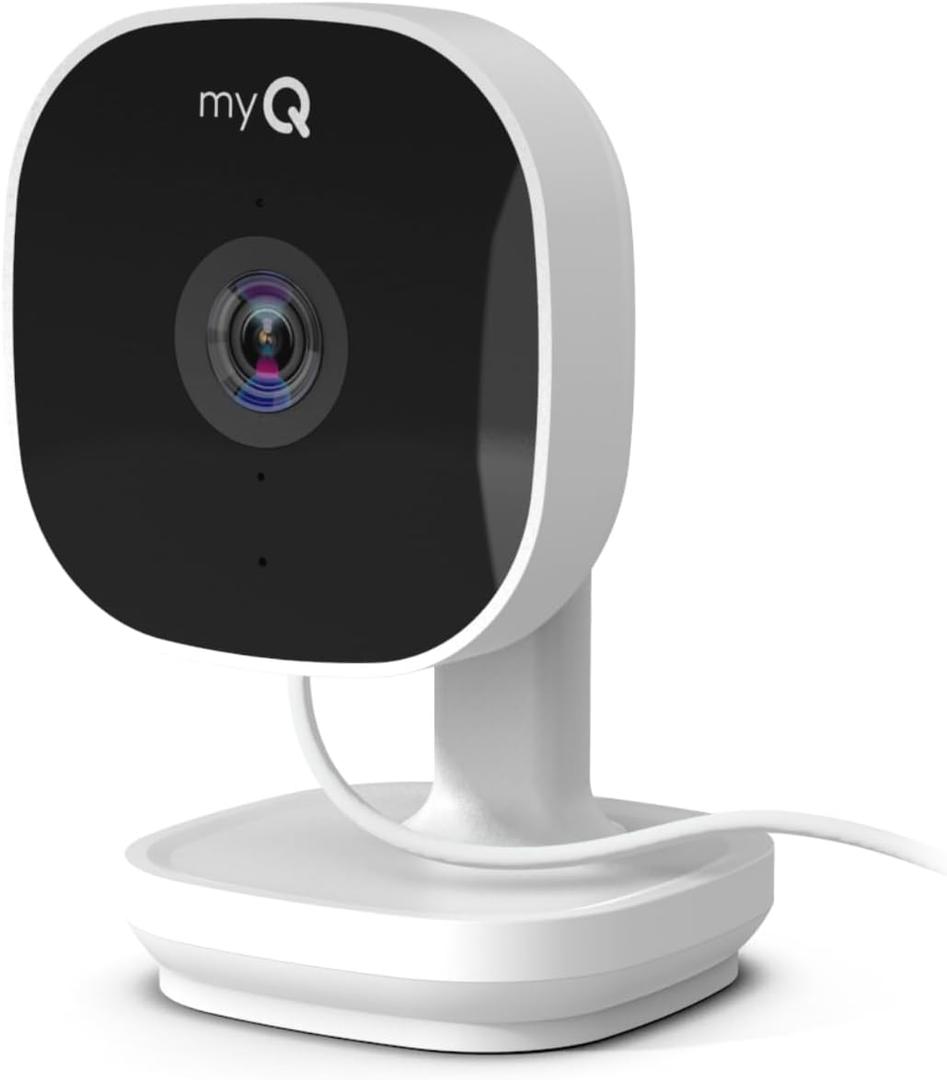 CHAMBERLAIN myQ Smart Indoor Security Camera  1080p HD Video, Night Vision, Motion Detection, Wi-Fi, Two-Way Audio, Smartphone Control