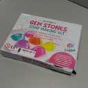 Gem Stones Soap Making Kit, Soap Molds, DIY Arts & Crafts Project, Gift & STEM Science Experiment for Kids Girls Boys Ages 8-12 and Up